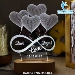 Đèn Led 3D Valentine Đế Oval