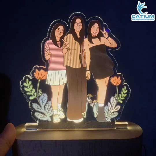 Đèn Led 3D In Hình Gia Đình