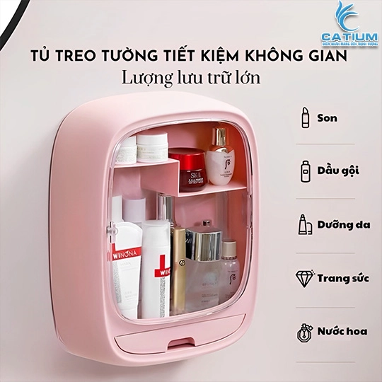 Hộp Đựng Mỹ Phẩm Treo Tường
