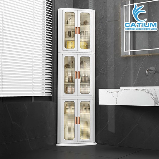 Tủ Nhựa Góc Tam giác Gấp Gọn