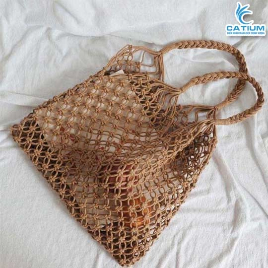Túi Cói Đan Lưới