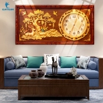 Tranh Đồng Hồ Mạ Vàng Phát Tài Phát Lộc