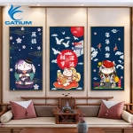 Tranh Mèo Thần Tài Nhật Bản