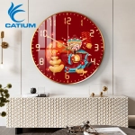 Tranh Đồng Hồ Tròn Thần Tài