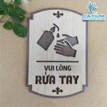 Bảng Gỗ Hướng Dẫn Rửa Tay