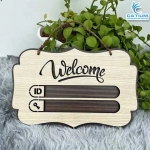 Bảng Gỗ Khắc Chữ Welcome