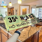 Bảng Số Nhà Nền Alu Vàng Xước