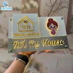 Biển Địa Chỉ Nhà Alu Trắng Có Đèn