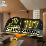 Biển Số Nhà Alu Gương 2 Lớp Có Đèn Led