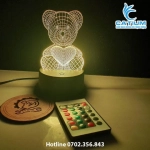 Đèn Led 3D In Hình Gấu Teddy