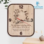 Đồng Hồ Gỗ Treo Tường Hình Chữ Nhật