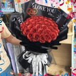 Hoa Sáp Nhũ Kim Tuyến Màu Đỏ HS07