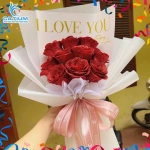 Hoa Sáp Nhũ Kim Tuyến Màu Đỏ HS13