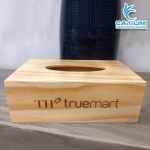 Hộp Gỗ Đựng Khăn Giấy Khắc Logo