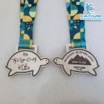 Huy Chương Gỗ Hình Rùa