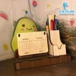 Lịch Gỗ Để Bàn 3 Trong 1