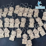 Móc Khóa Gỗ In Hình Chibi