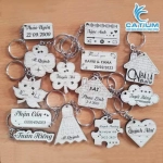 Móc Khóa Gỗ Khắc Tên