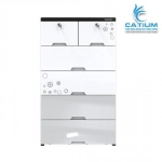 Tủ Nhựa Đôi 6 Ngăn Happy Family Sunhouse KS-CA688F6