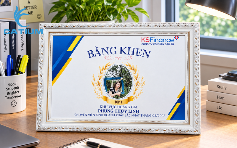 Mẫu giấy khen vinh danh được in ấn sắc nét