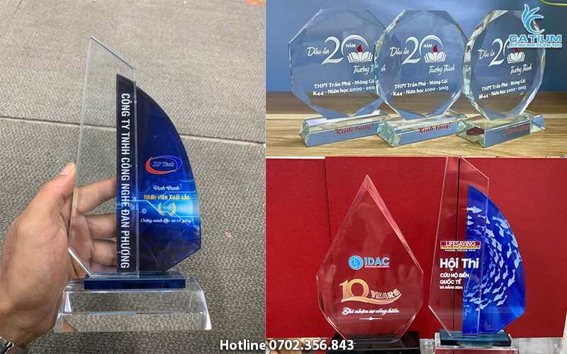 Cúp lưu niệm tại xưởng