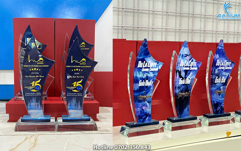 Cúp pha lê 2 lớp