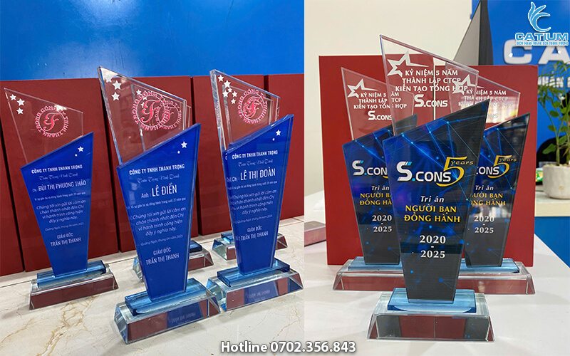 Cúp pha lê khen thưởng