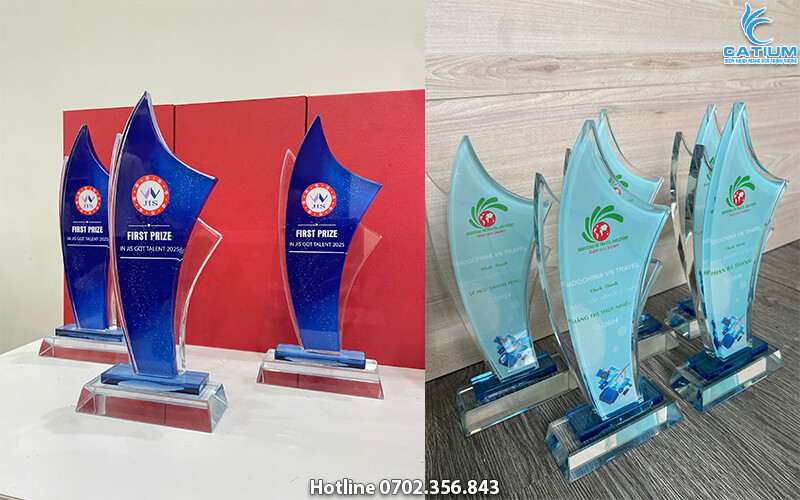 Kỷ niệm chương pha lê 2 lớp