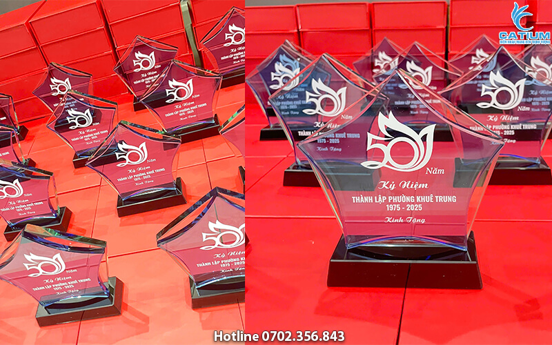 Kỷ niệm chương pha lê ngôi sao ngũ giác