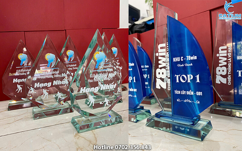 Cúp thủy tinh động viên cá nhân