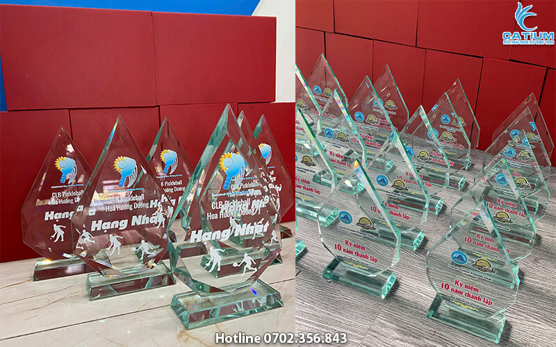 Kỷ niệm chương thủy tinh ngọn núi