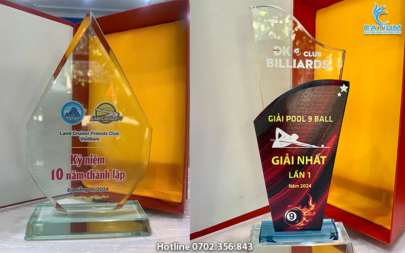 Mẫu kỷ niệm chương thuỷ tinh