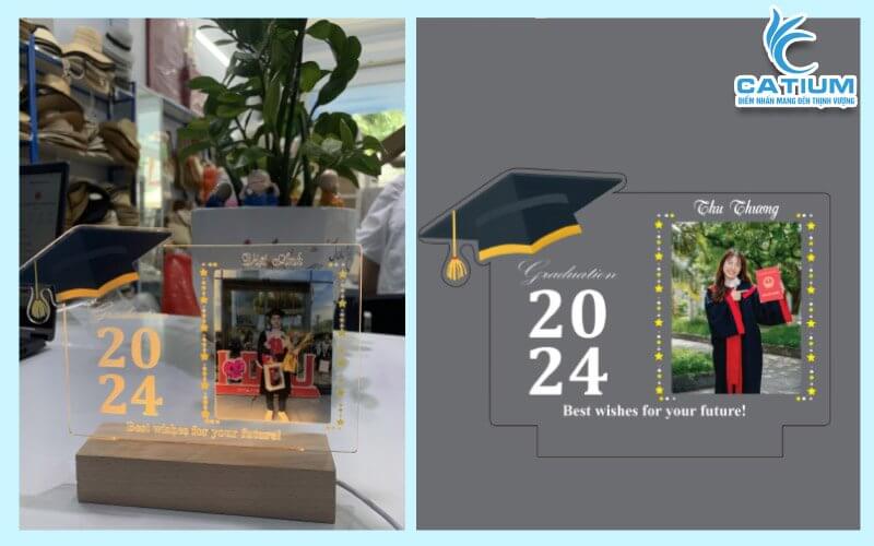 Ảnh thực đèn led 3d mừng tốt nghiệp