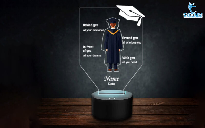Đèn led 3D làm quà tốt nghiệp