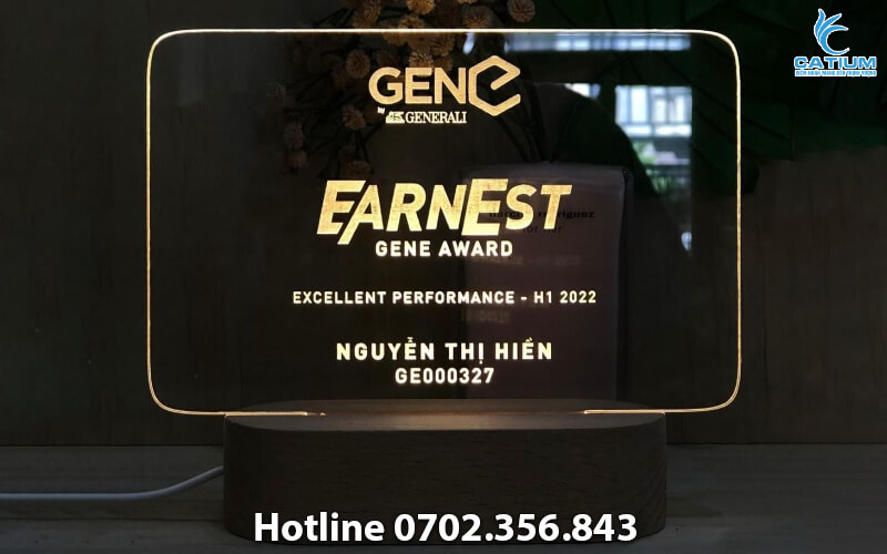 Đèn led 3D vinh danh nhân viên