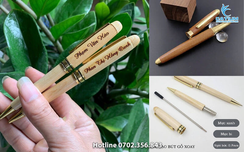 Bút khắc gỗ nắp xoay