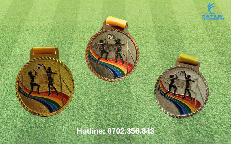 Gia công huy chương bóng chuyền
