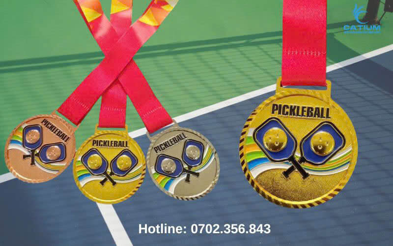 Huy chương pickleball vàng bạc đồng