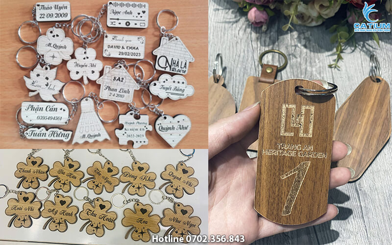 Địa chỉ làm móc khóa gỗ