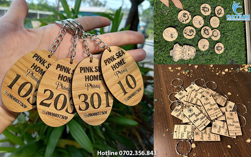 Dịch vụ khắc móc khóa gỗ