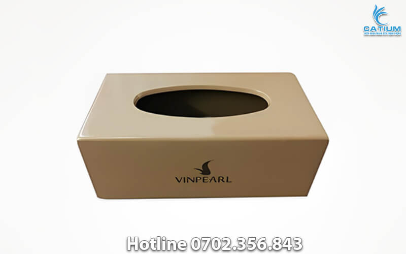 Hộp gỗ đựng khăn khắc chữ