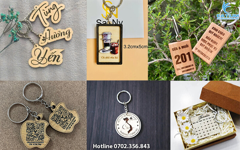 Khắc chữ khắc tên móc khóa gỗ