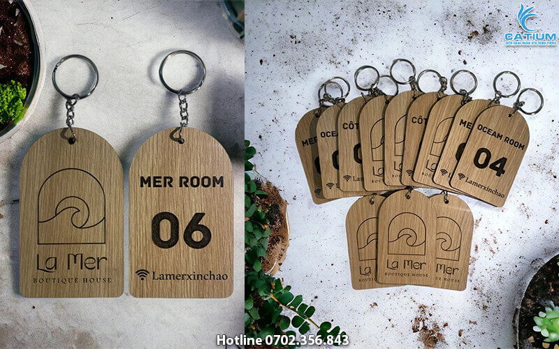 Làm móc chìa khóa bằng gỗ