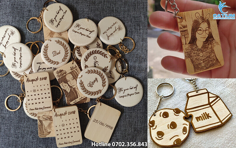 Làm móc khóa bằng gỗ