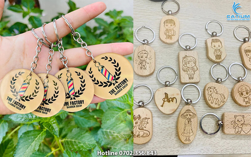 Làm móc khóa gỗ