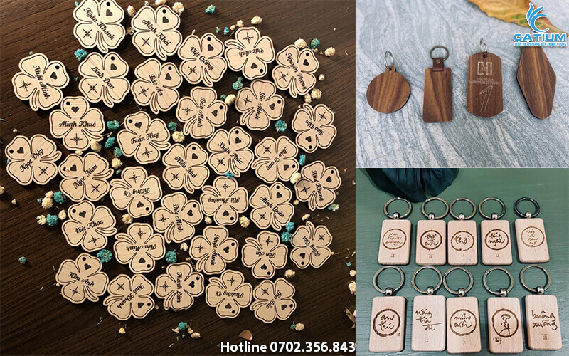 Móc chìa khóa gỗ