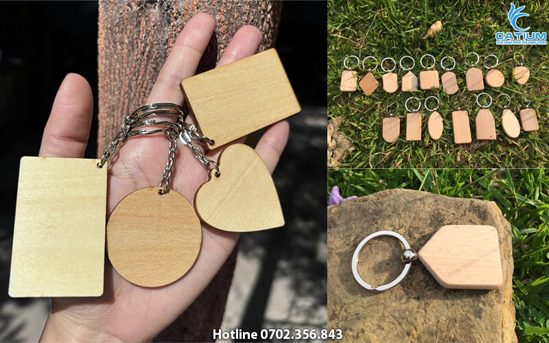 Phôi gỗ làm móc khóa