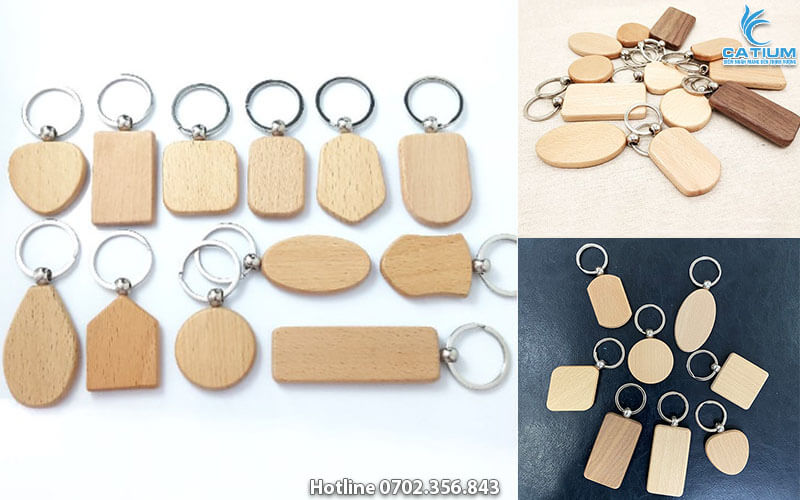 Phôi móc khóa gỗ giá rẻ