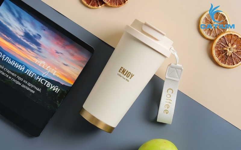 Mẫu bình giữ nhiệt in logo làm quà đơn giản, tinh tế