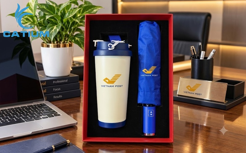 Một set quà in logo doanh nghiệp có ý nghĩa rất lớn trong marketing